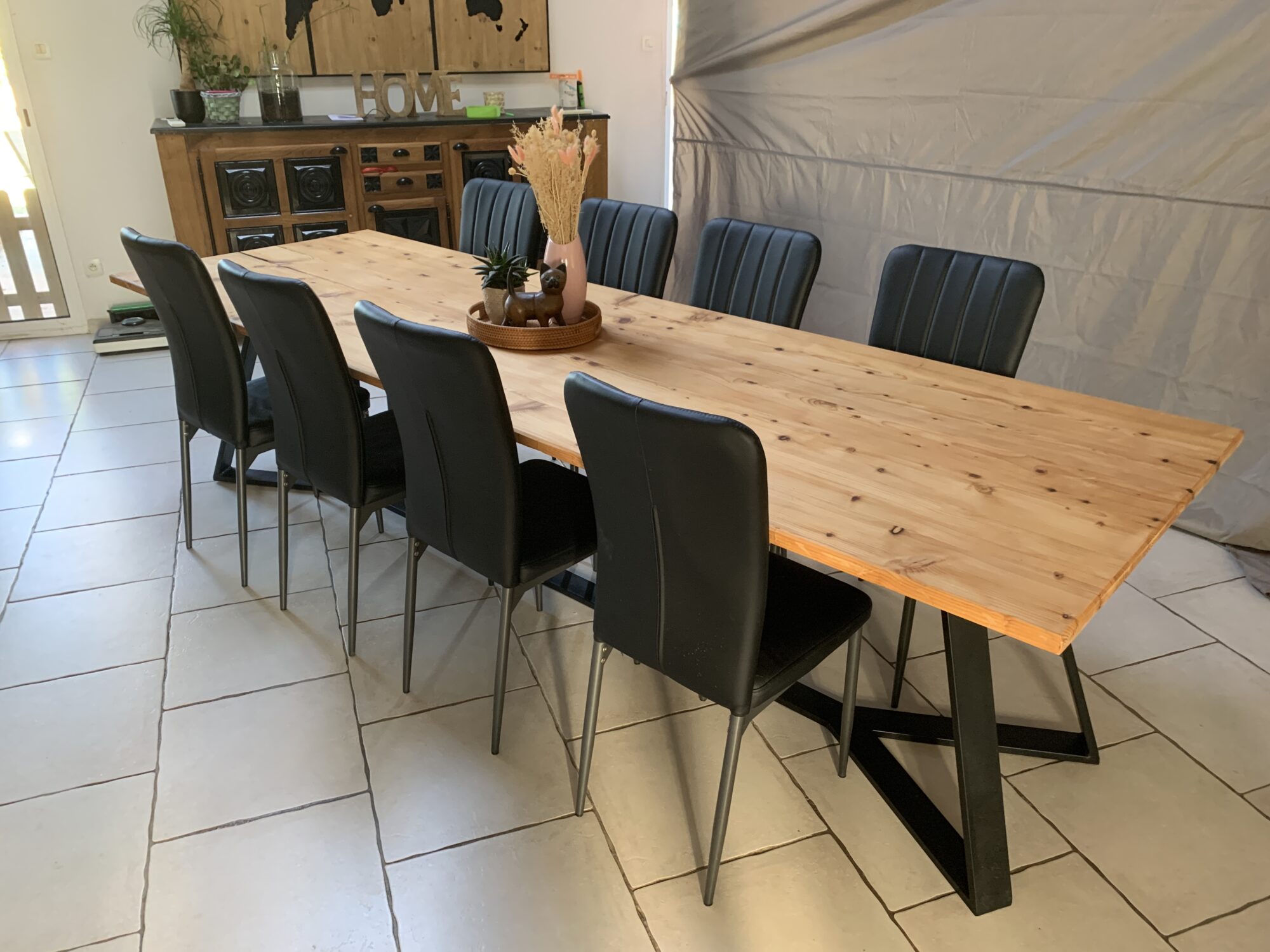 Table en bois massif sur mesure